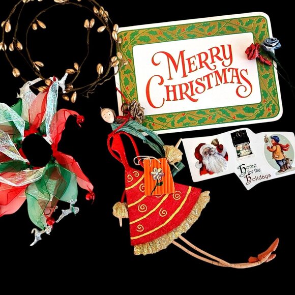 Vintage Instant Christmas Collection Ornament Decor Bundle - Picture 1 of 13